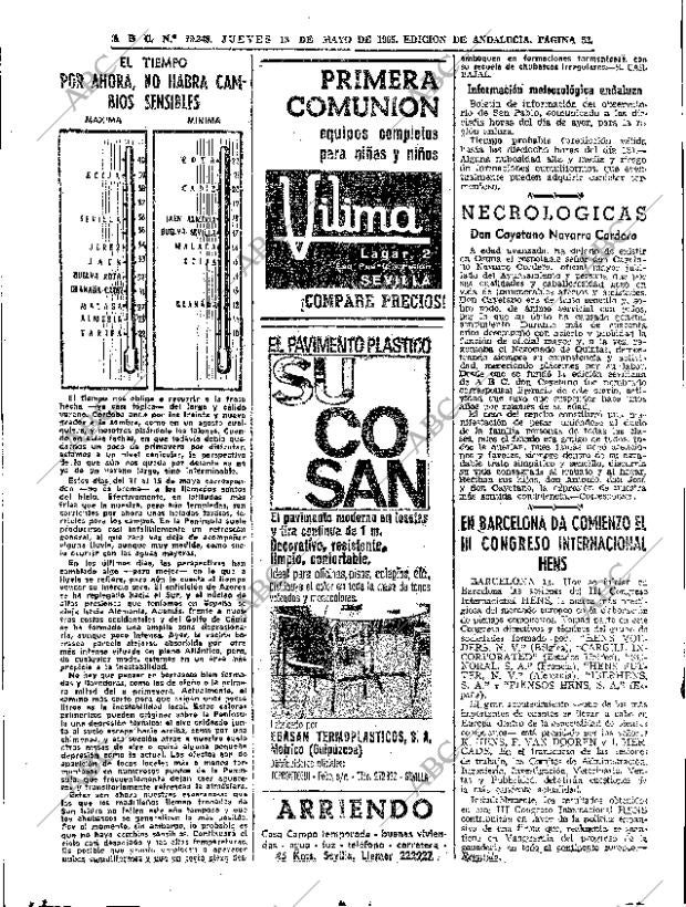 ABC SEVILLA 13-05-1965 página 52
