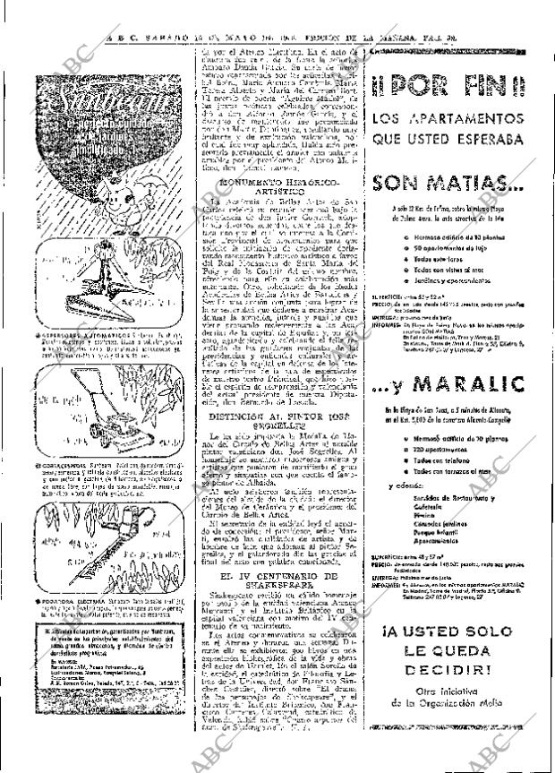 ABC MADRID 15-05-1965 página 88