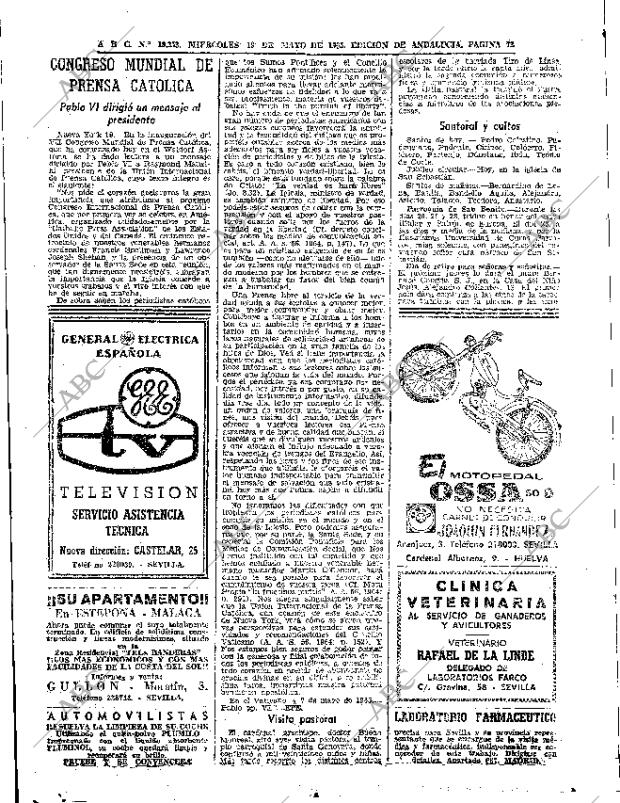 ABC SEVILLA 19-05-1965 página 72