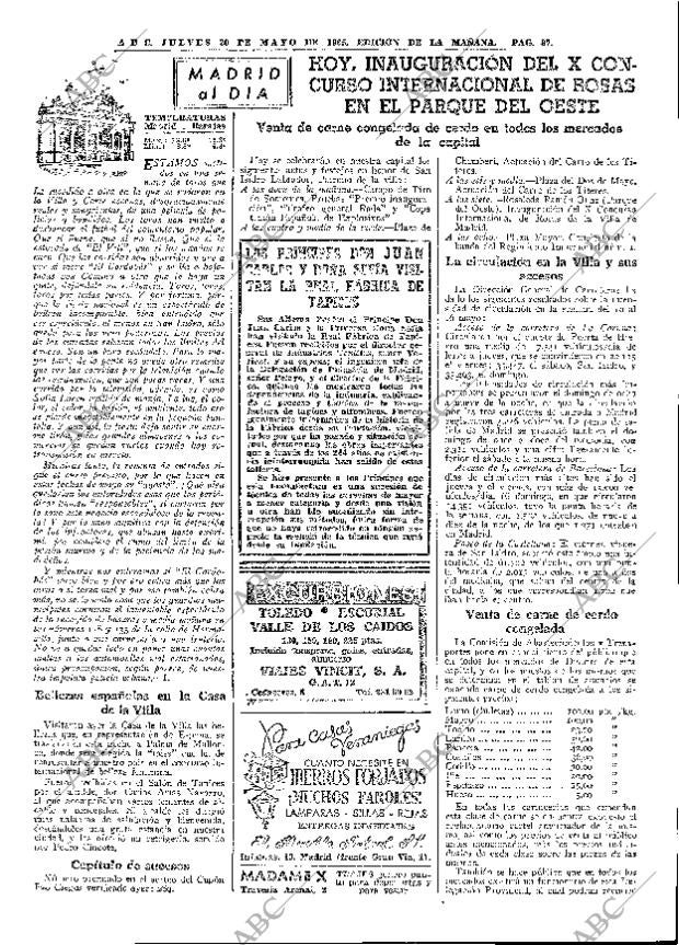 ABC MADRID 20-05-1965 página 87