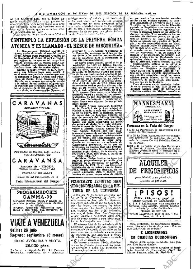 ABC MADRID 23-05-1965 página 64