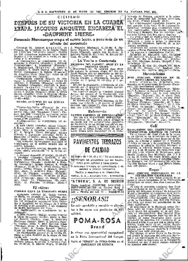 ABC MADRID 26-05-1965 página 105