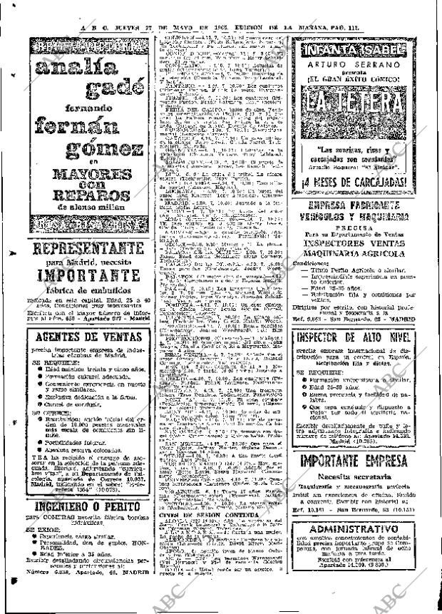 ABC MADRID 27-05-1965 página 112