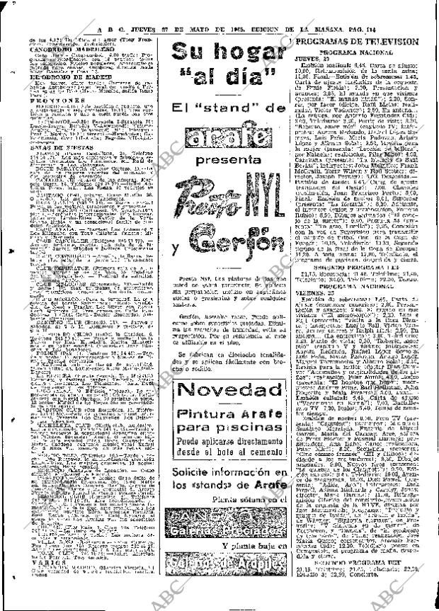 ABC MADRID 27-05-1965 página 114