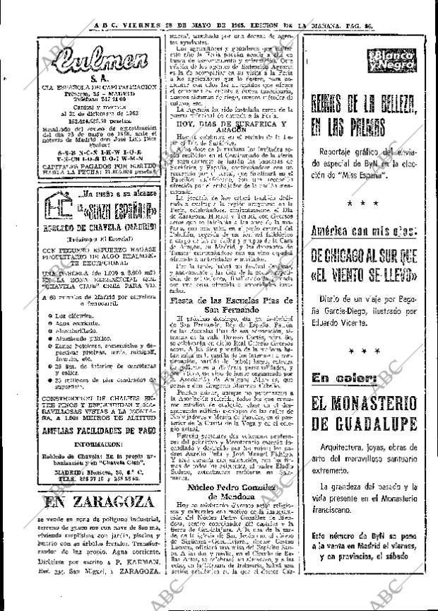 ABC MADRID 28-05-1965 página 86