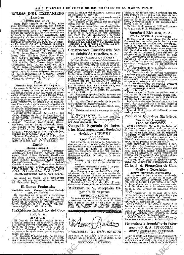 ABC MADRID 01-06-1965 página 67