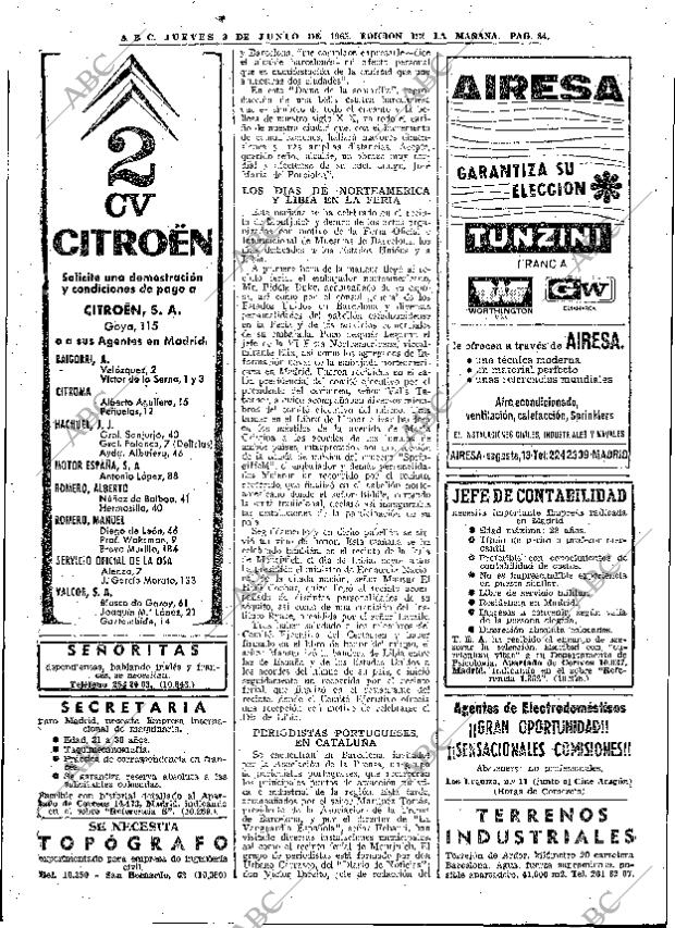 ABC MADRID 03-06-1965 página 84