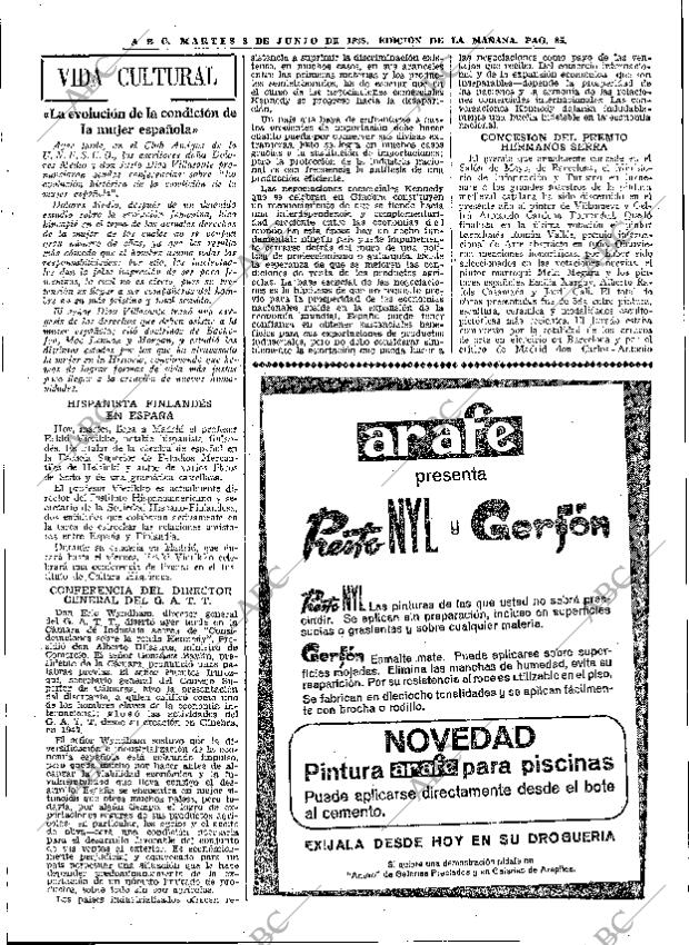 ABC MADRID 08-06-1965 página 85