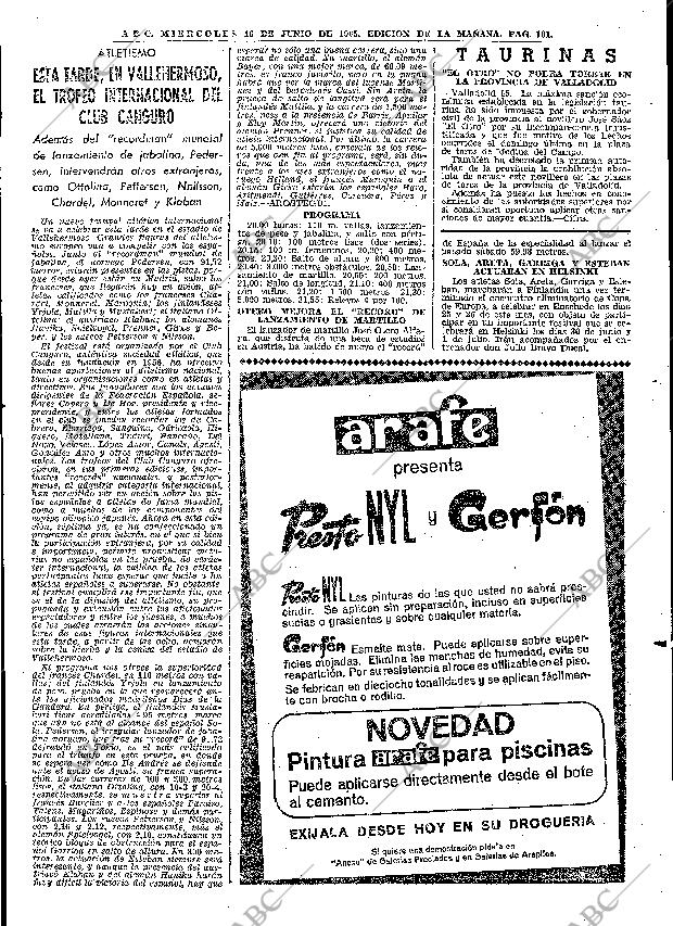 ABC MADRID 16-06-1965 página 101