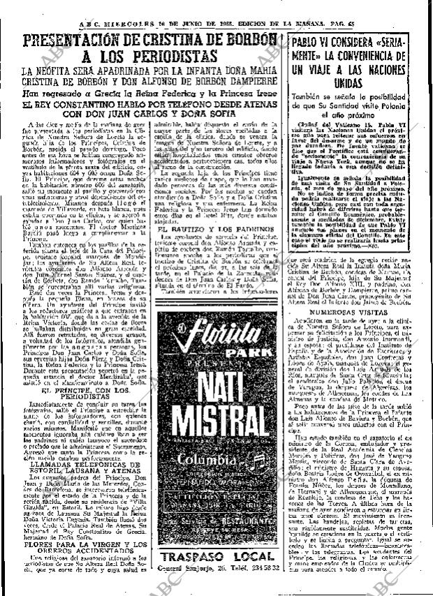 ABC MADRID 16-06-1965 página 65