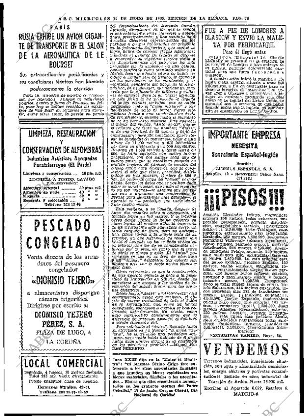 ABC MADRID 16-06-1965 página 70