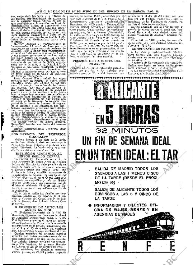 ABC MADRID 16-06-1965 página 91