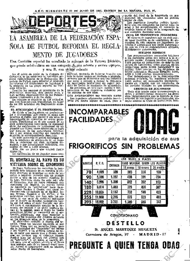 ABC MADRID 16-06-1965 página 97