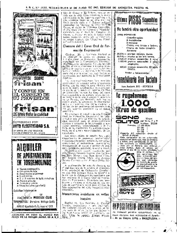 ABC SEVILLA 16-06-1965 página 46