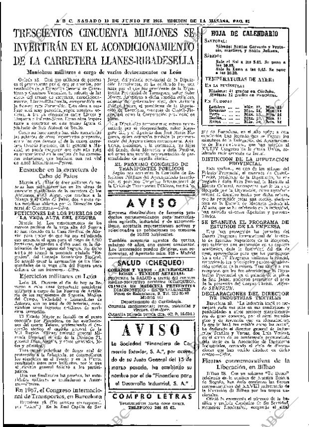 ABC MADRID 19-06-1965 página 81