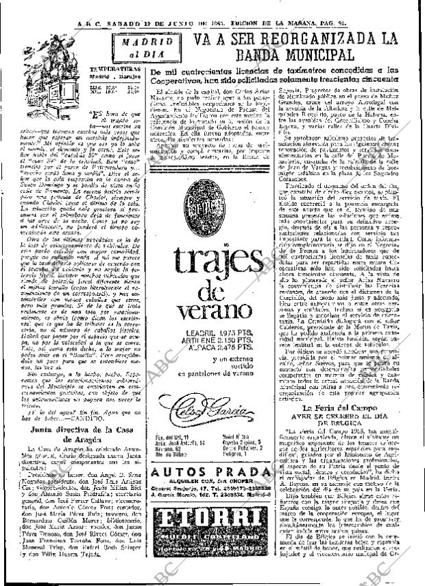 ABC MADRID 19-06-1965 página 91
