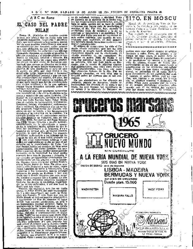 ABC SEVILLA 19-06-1965 página 43