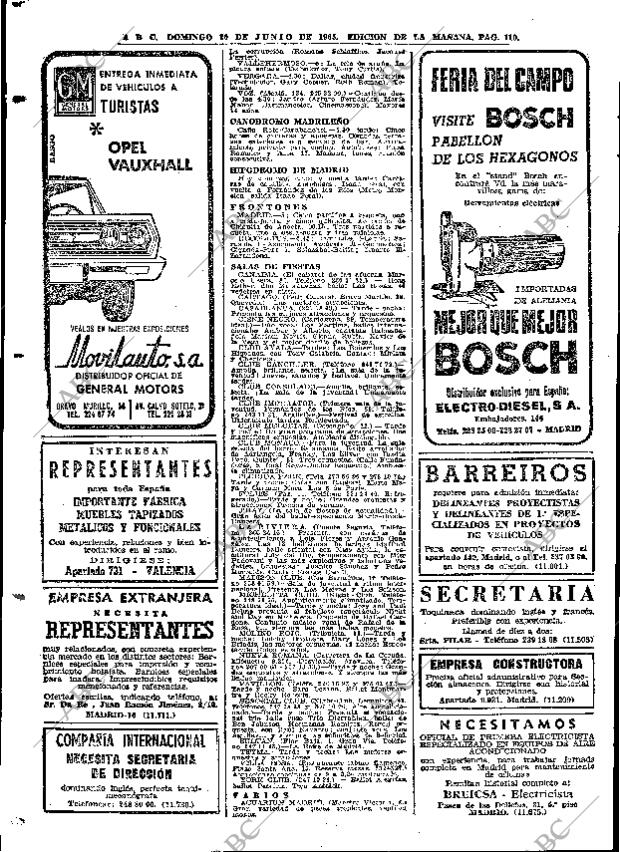 ABC MADRID 20-06-1965 página 110