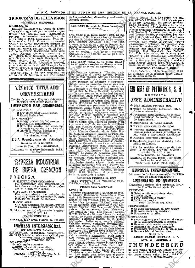 ABC MADRID 20-06-1965 página 111