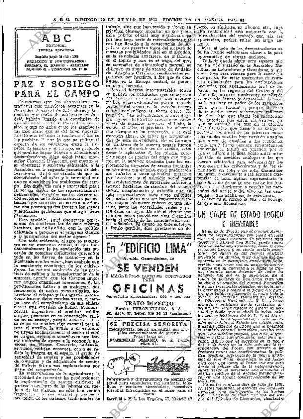 ABC MADRID 20-06-1965 página 64