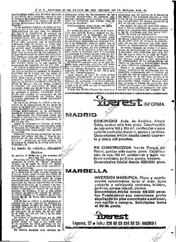 ABC MADRID 20-06-1965 página 97