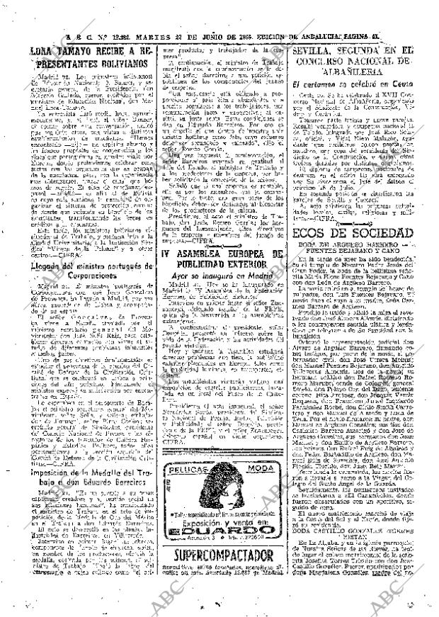 ABC SEVILLA 22-06-1965 página 41