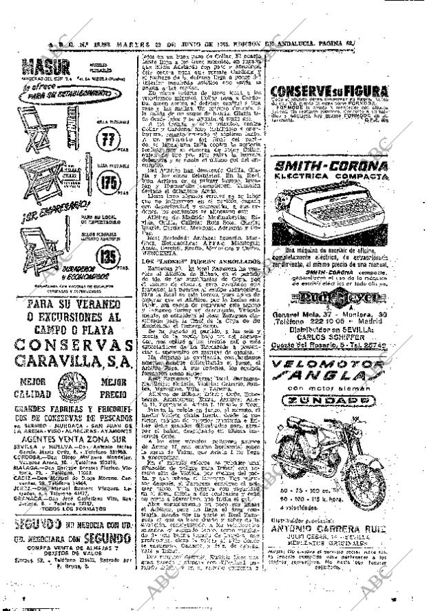 ABC SEVILLA 22-06-1965 página 62