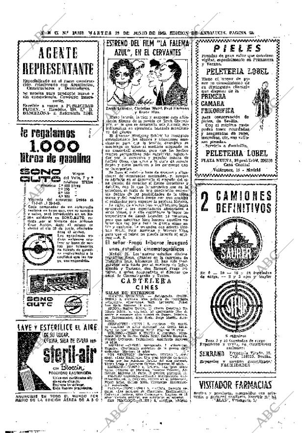 ABC SEVILLA 22-06-1965 página 72