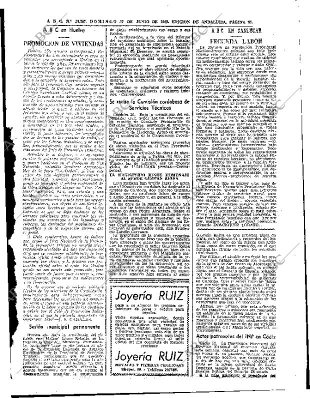 ABC SEVILLA 27-06-1965 página 87