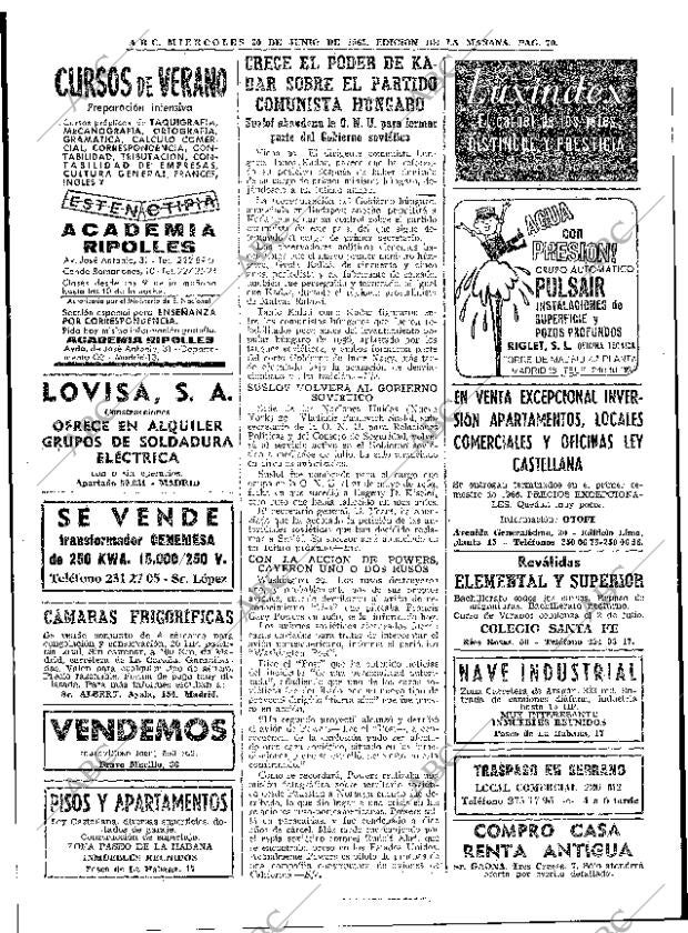 ABC MADRID 30-06-1965 página 70