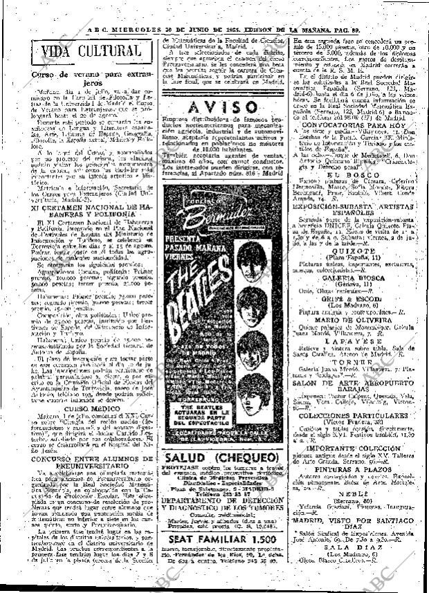 ABC MADRID 30-06-1965 página 89