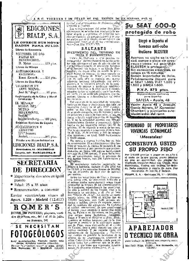 ABC MADRID 02-07-1965 página 42