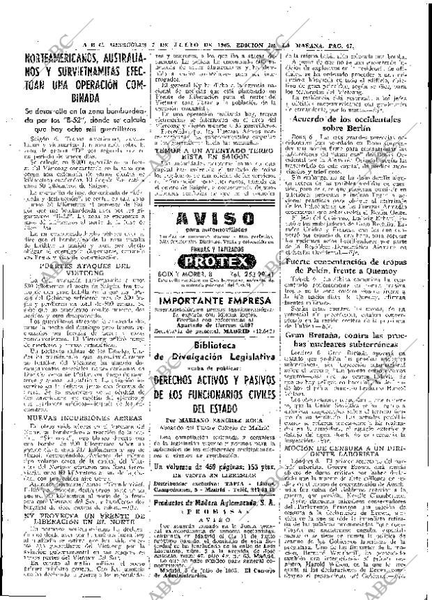 ABC MADRID 07-07-1965 página 47
