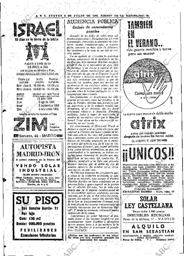 ABC MADRID 08-07-1965 página 70