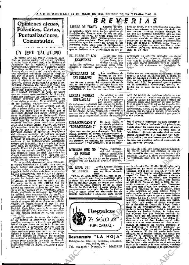 ABC MADRID 14-07-1965 página 32