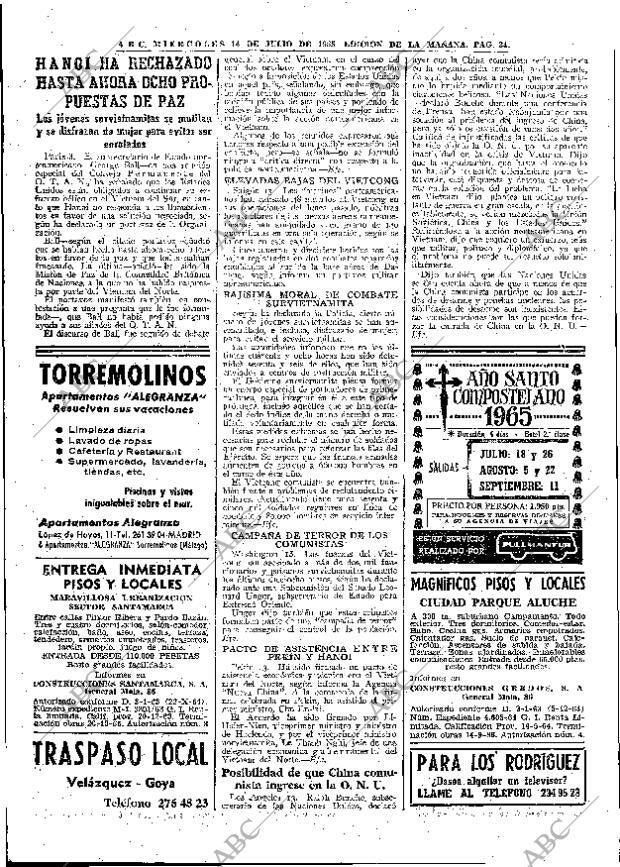 ABC MADRID 14-07-1965 página 34