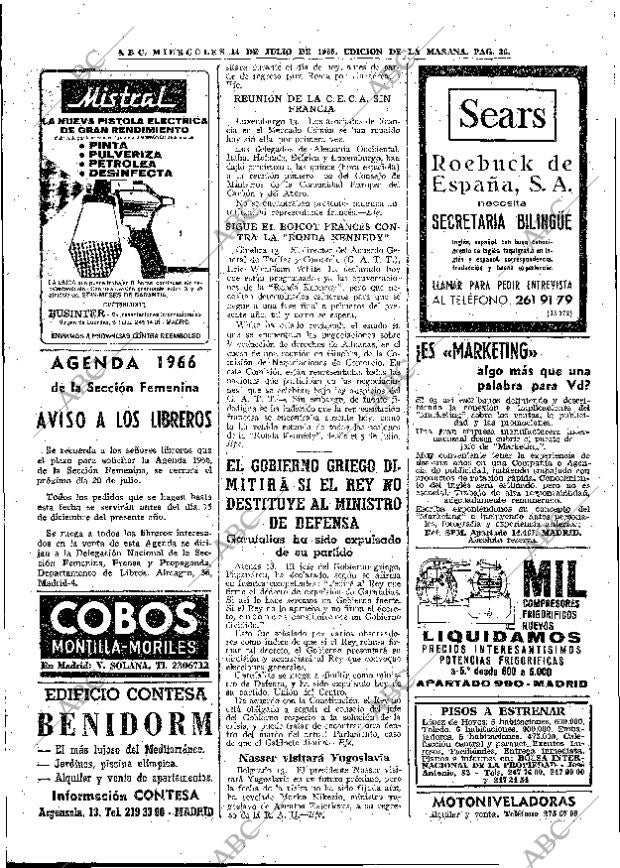 ABC MADRID 14-07-1965 página 36