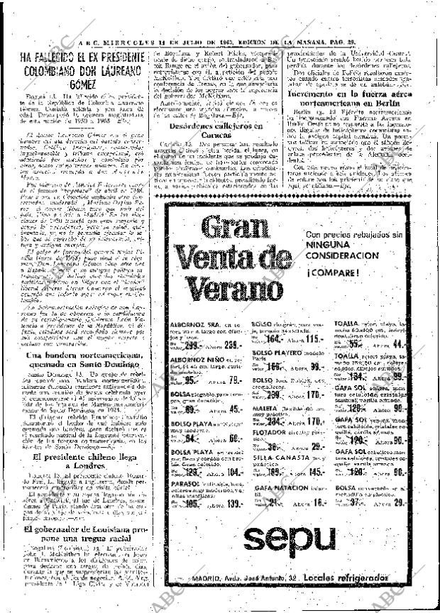 ABC MADRID 14-07-1965 página 39