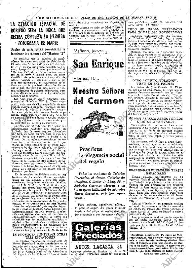 ABC MADRID 14-07-1965 página 40