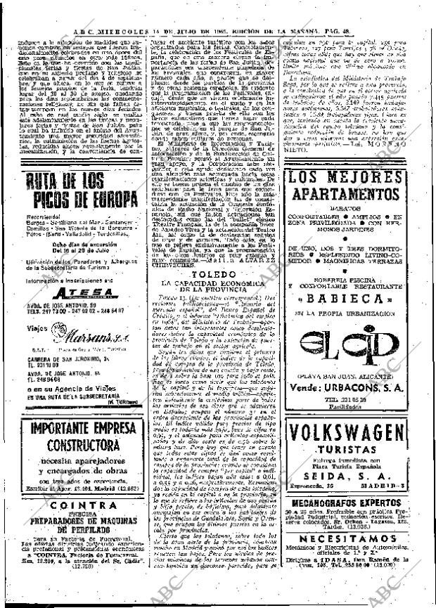 ABC MADRID 14-07-1965 página 48