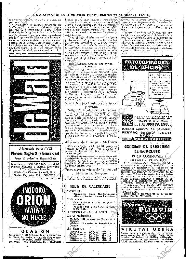 ABC MADRID 14-07-1965 página 50