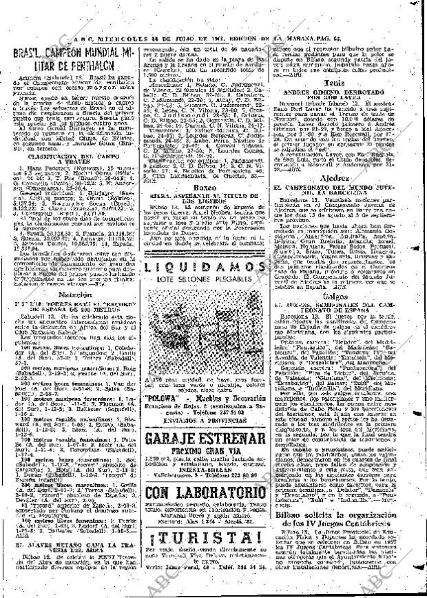 ABC MADRID 14-07-1965 página 63