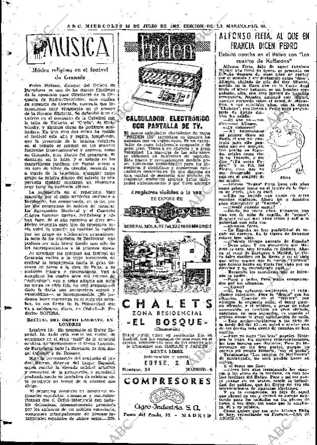 ABC MADRID 14-07-1965 página 68