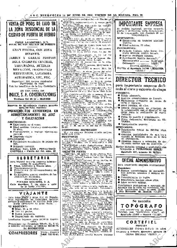 ABC MADRID 14-07-1965 página 73