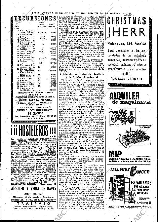 ABC MADRID 15-07-1965 página 44