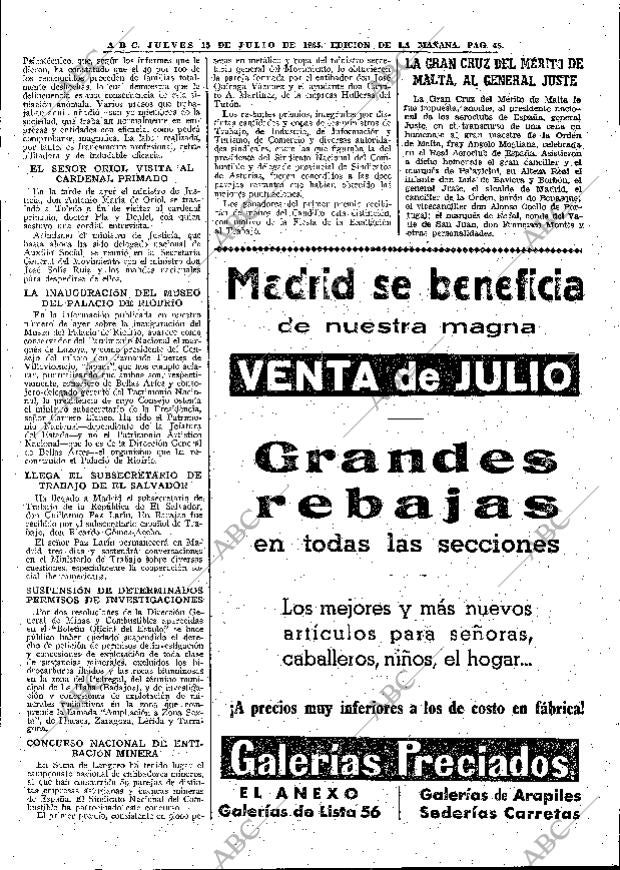 ABC MADRID 15-07-1965 página 45