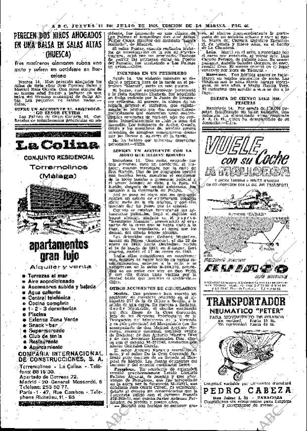 ABC MADRID 15-07-1965 página 46