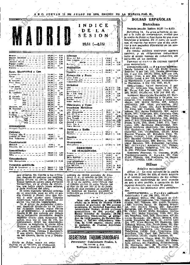 ABC MADRID 15-07-1965 página 61