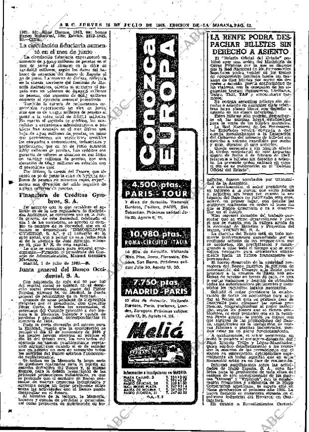ABC MADRID 15-07-1965 página 62