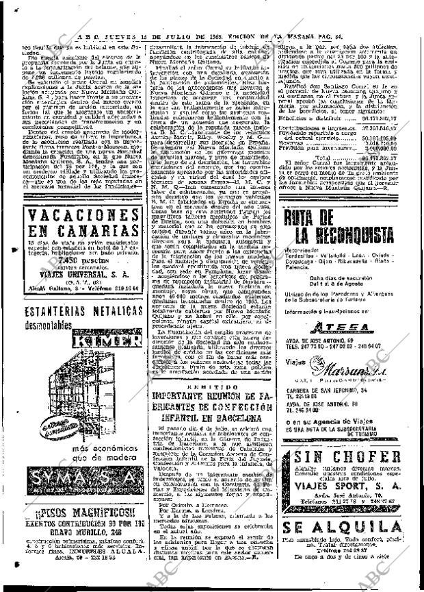 ABC MADRID 15-07-1965 página 64